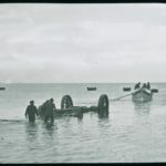 Bembridge lifeboat, Queen Victoria, having just been launched during lifeboat practice