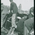 The view from the deck of the Brook lifeboat with the crew working. it is presumed that it is the Susan Ashey