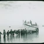 Bembridge lifeboat, Queen Victoria, on the edge of the water during lifeboat practice