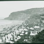 View of Shanklin from the cliffs. The view is from the Hope Road end showing the Esplanade and lift with Luccombe in the background