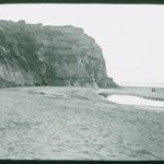 Dunnose Head viewed from the beach, Shanklin Pier can be seen in the background