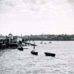 View of Ryde from the pier. Rowing boats on the water