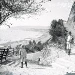 Cliff path at Shanklin with two young boys posing for the camera. Presumably this is the path at the Hope Road end and the pier is not visible indicating that the photo may be pre 1888 in date