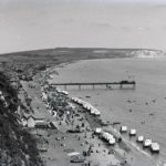 Sandown Bay viewed from the clifftop, Culver Cliff can be seen in the background