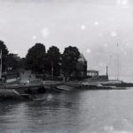 View of the Royal Yacht Squadron, the Gloster Hotel can also be seen