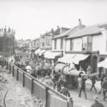 18 ton gun being hauled through the steets of Sandown