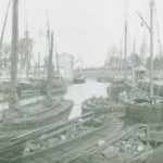 Loaded barges at Newport Quay