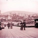 Couples promenading on Ventnor Pier