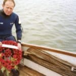 Martin Woodward at SS Mendi wreath laying in 1991