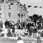 Bembridge regatta crowds in front of Royal Spithaed Hotel