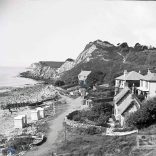 Steephill Cove with houses and fishing boats