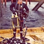 Martin Woodward Diving North Sea 1977