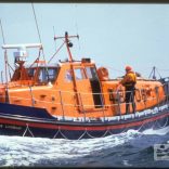 Bembridge. Solent Class. ON 1009. Build No 48-006. Jack Shayler & the Lees. Broadside view of lifeboat travelling left to right