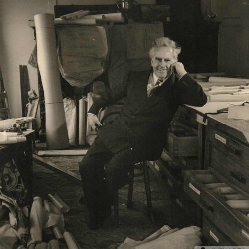 Uffa Fox in his studio