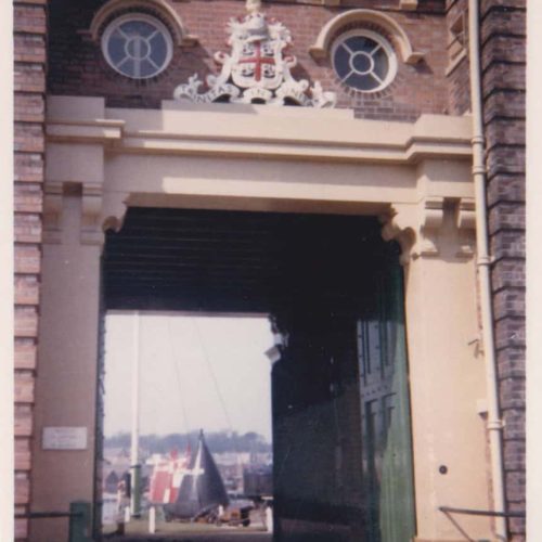 Trinity House East Cowes Depot gate in 1960